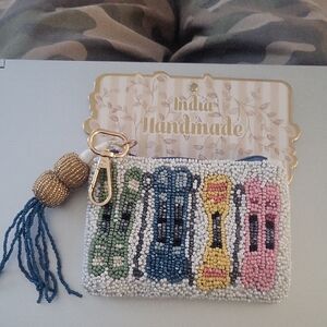 Colorful Beaded Coin Purse with Tassel